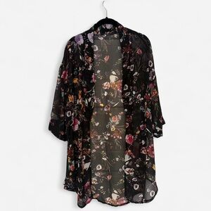 Floral Sheer Kimono Robe